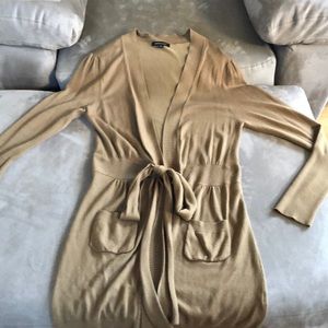 BCBG sweater with tie closure